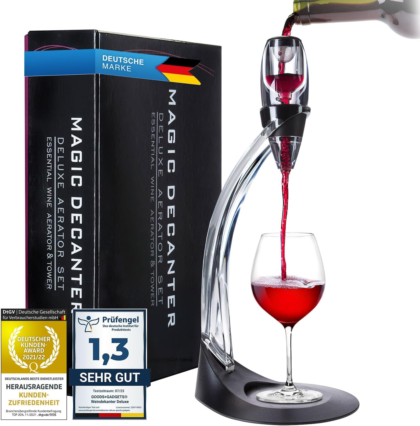 Luxus Weinbelüfter mit Ständer - Premium Wein-Dekanter Set