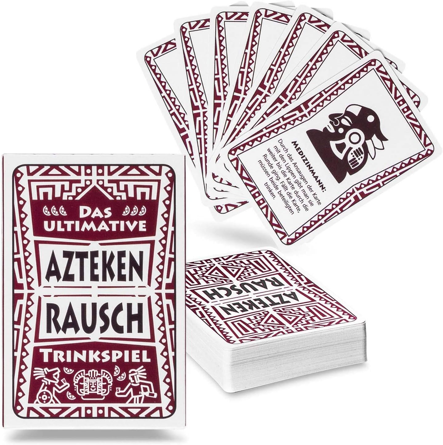 Aztekenrausch Trinkspiel - Lustiges Party-Kartenspiel für Erwachsene