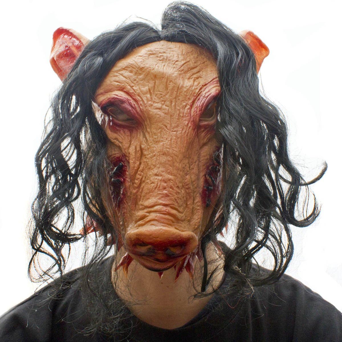 Horror Schweine Maske - Gruselige Halloween Latex-Vollmaske