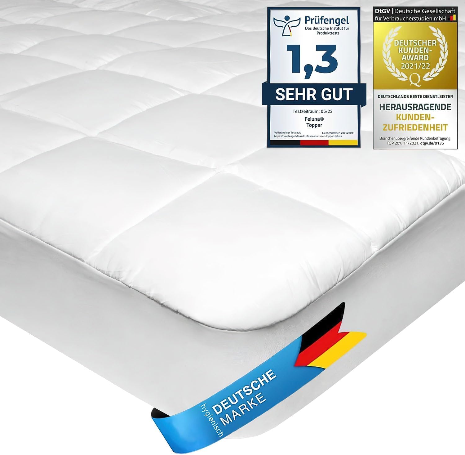 Feluna Mikrofaser Matratzentopper 80x200cm – Atmungsaktive Auflage