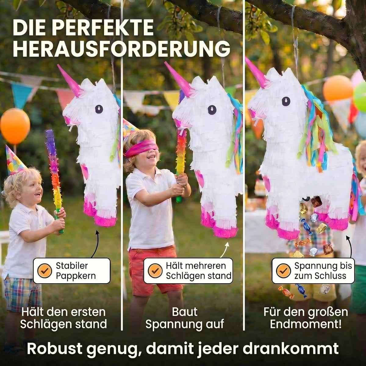 Pinata "Einhorn - Geburtstags Pinatas zum Befüllen