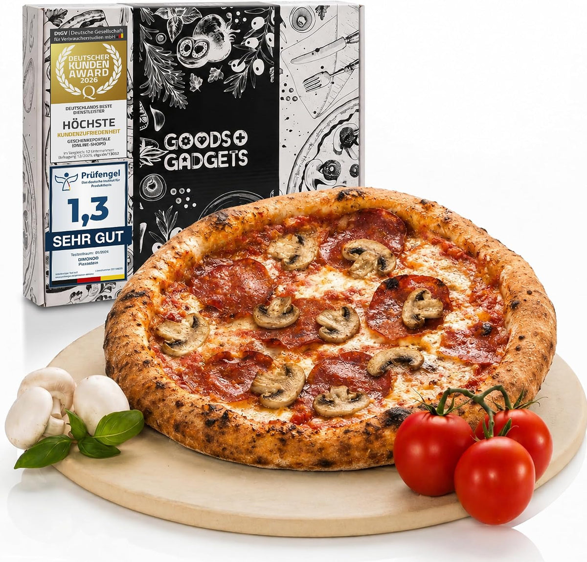 Pizzastein für Backofen & Gasgrill - Brotbackstein
