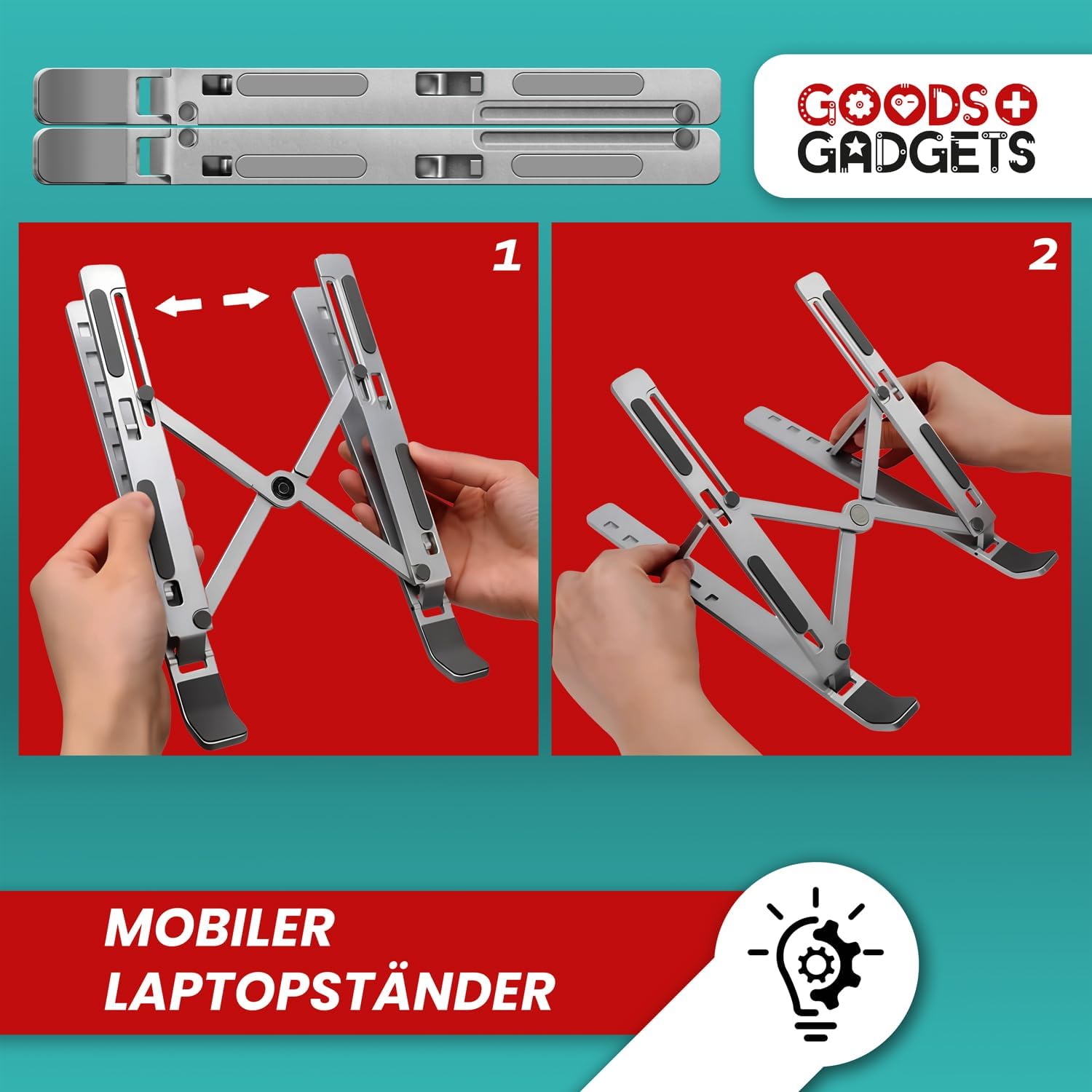 Ergonomische Laptophalterung – Faltbar & Höhenverstellbar