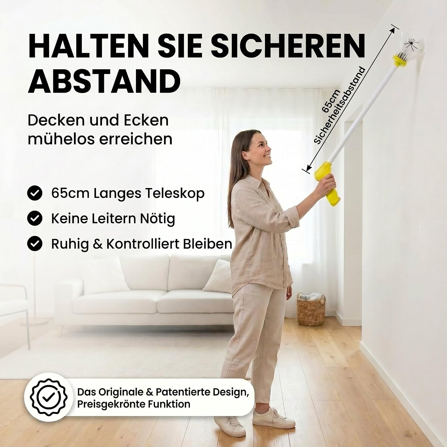 Spinnenfänger 60cm – Tierfreundlicher Insektenfänger für Zuhause