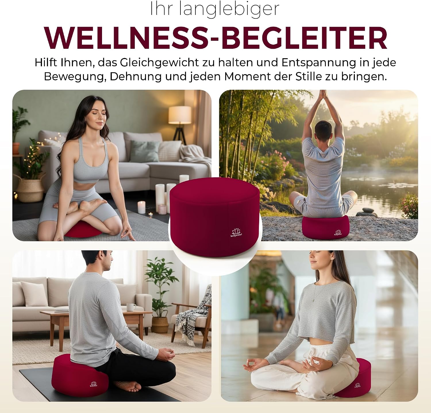 Yoga Meditationskissen - Ergonomisches Bodenkissen zur Entspannung