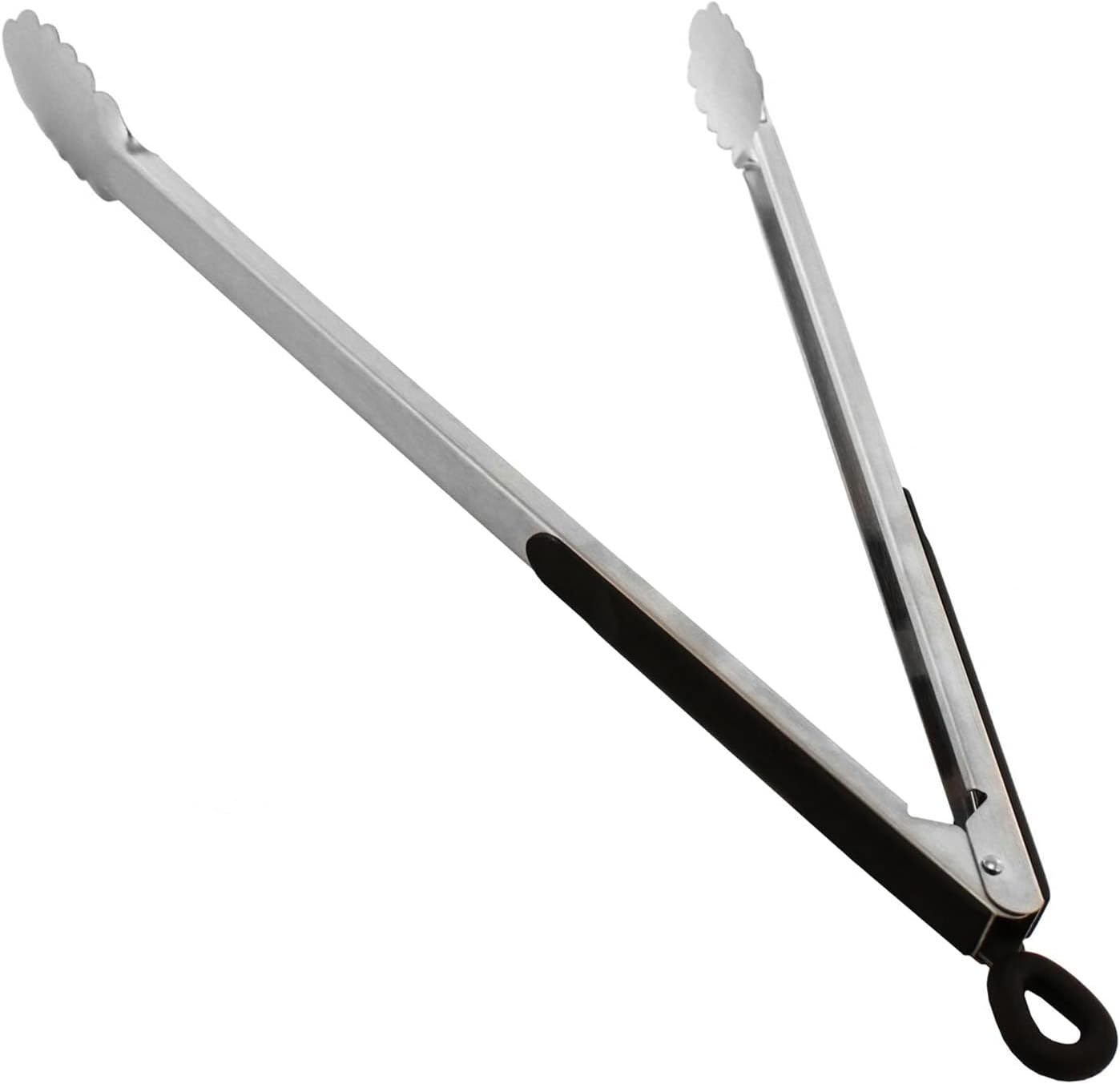 Premium Grillzange Edelstahl - 34 cm BBQ-Zange mit Feststellmechanismus