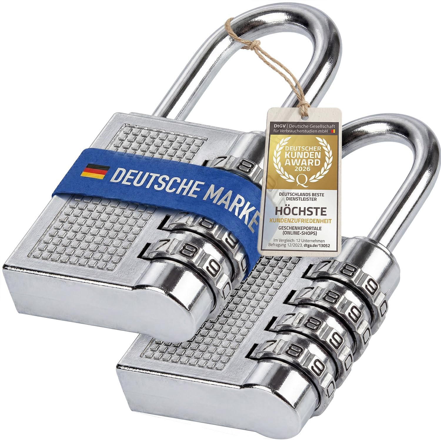 Zahlenschloss Vorhängeschloss mit 4-stelligem Code - Robust & Sicher