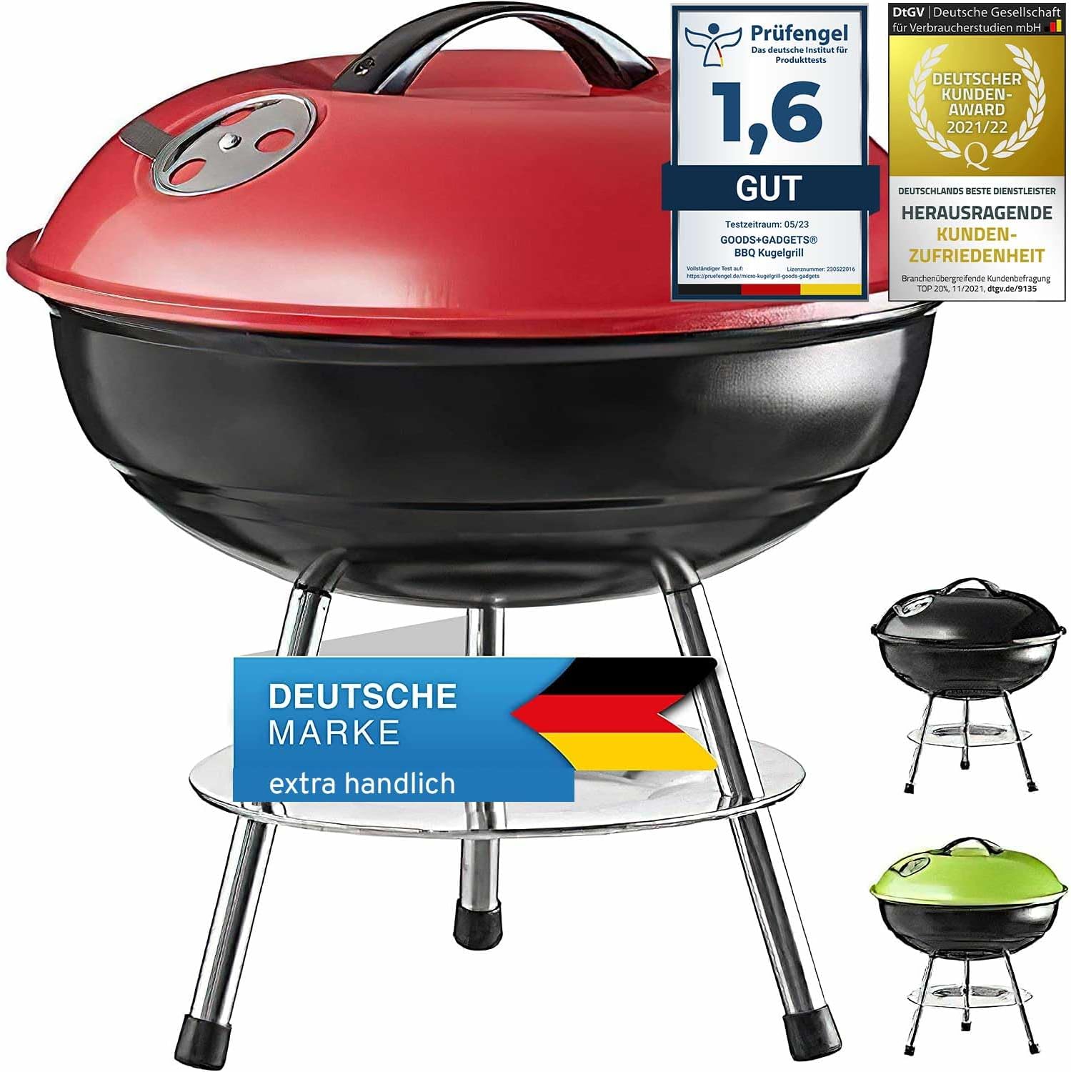 Micro BBQ Kugelgrill - Kompakter Holzkohle-Reisegrill für Camping