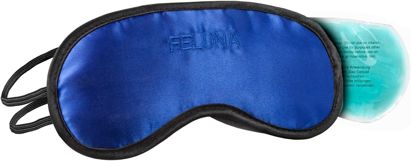 Feluna Schlafmaske mit Kühlpad – Premium Satin Augenmaske