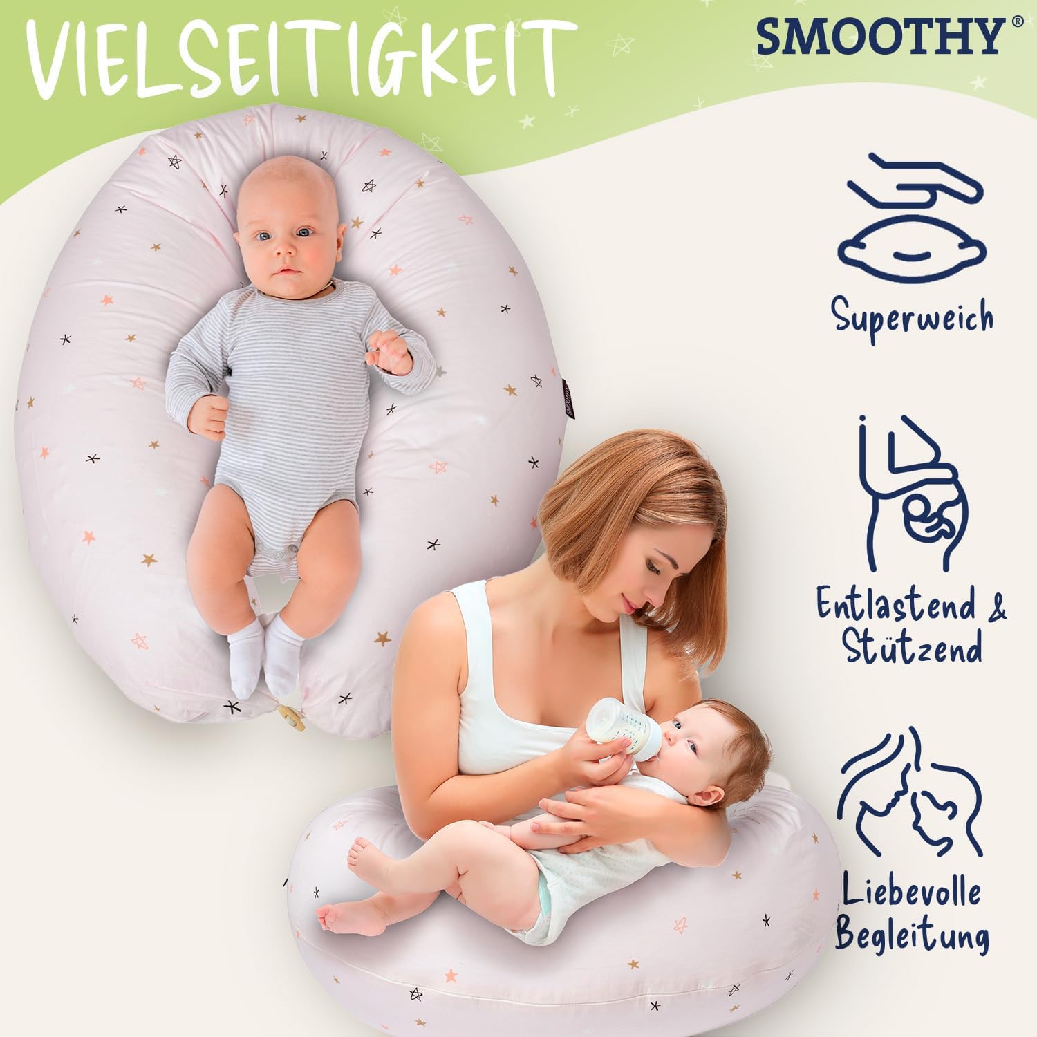 XXL Stillkissen & Schwangerschaftskissen für Seitenschläfer