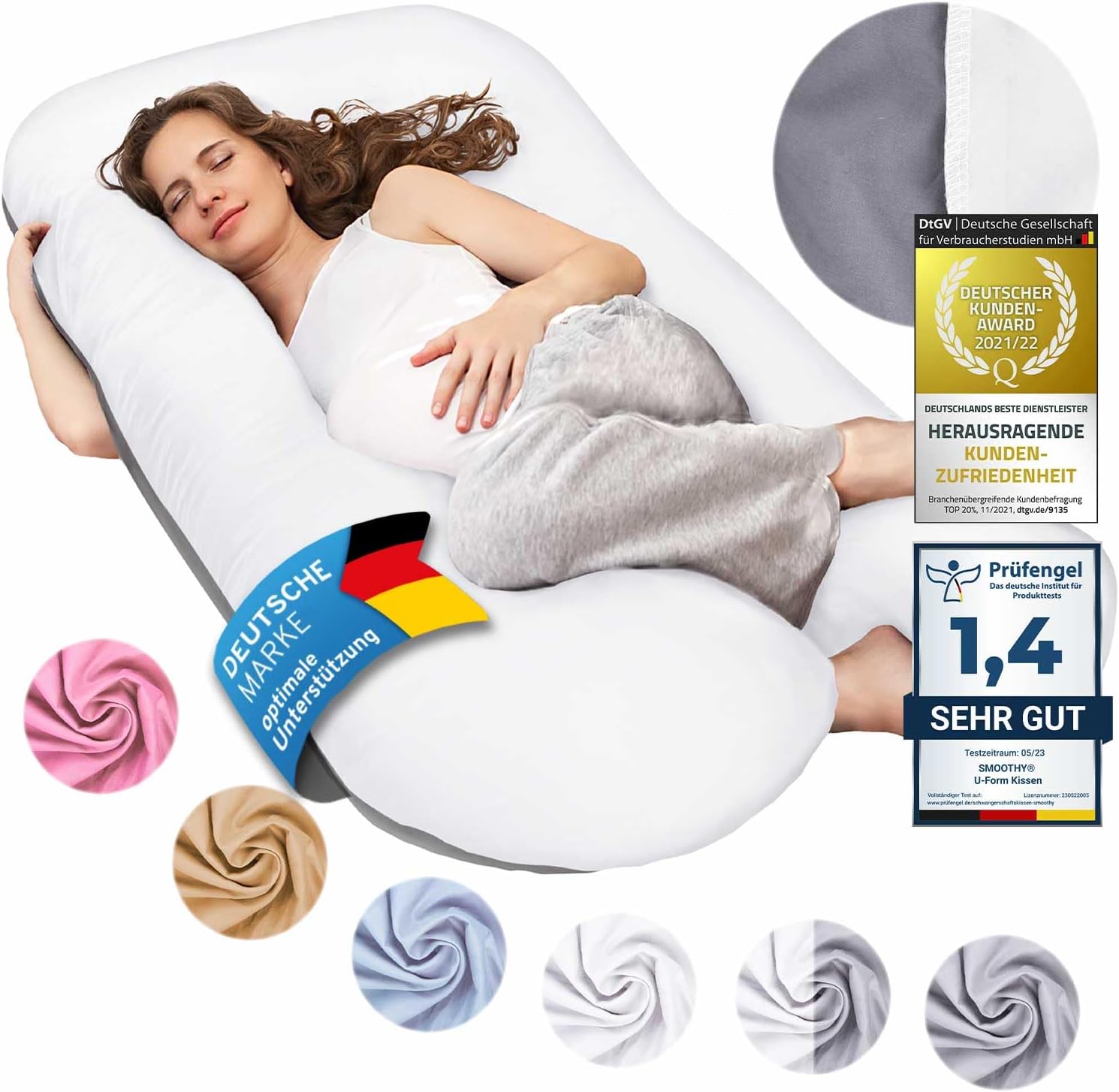 U-Form Schwangerschaftskissen & Seitenschläferkissen Stillkissen