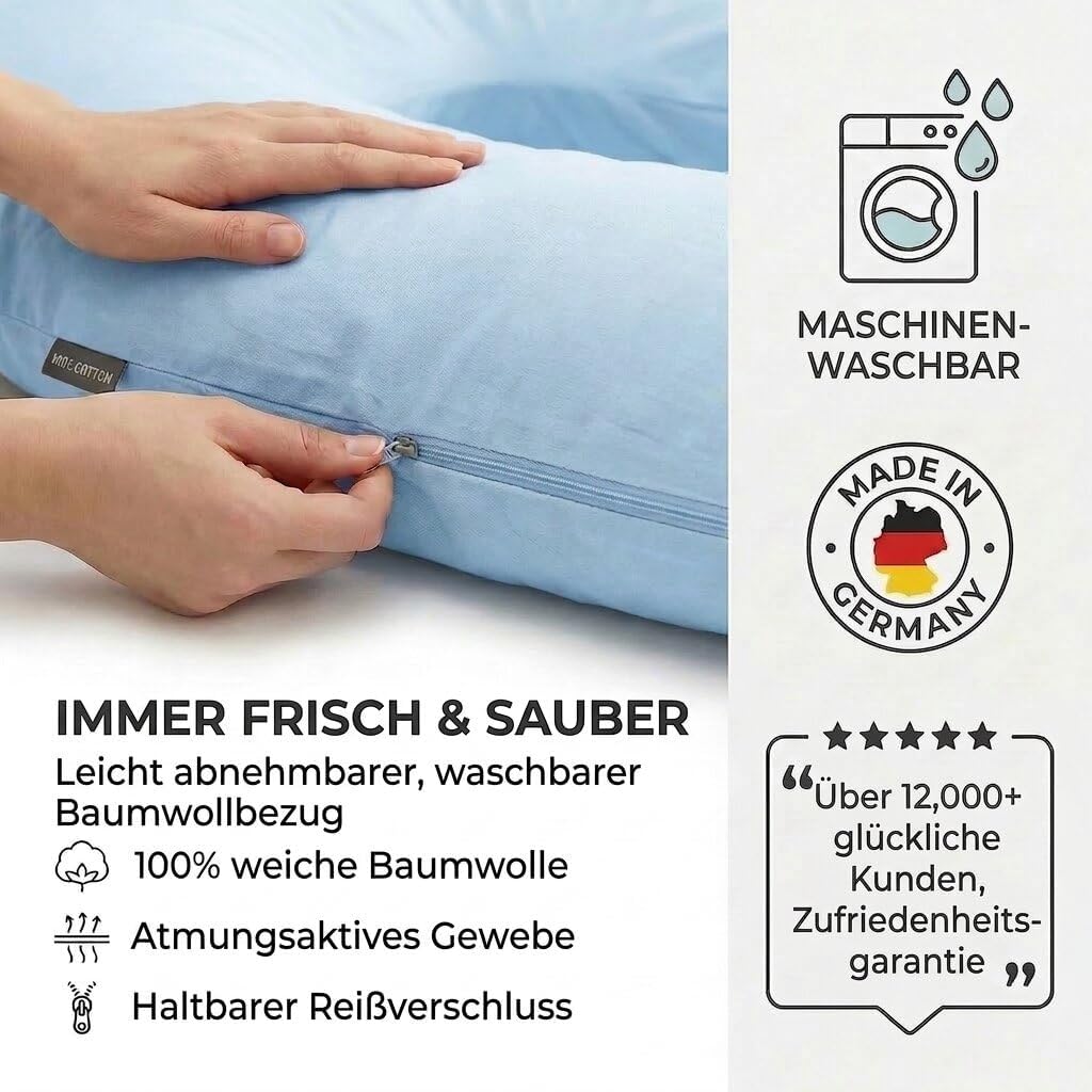 U-Form Schwangerschaftskissen & Seitenschläferkissen Stillkissen