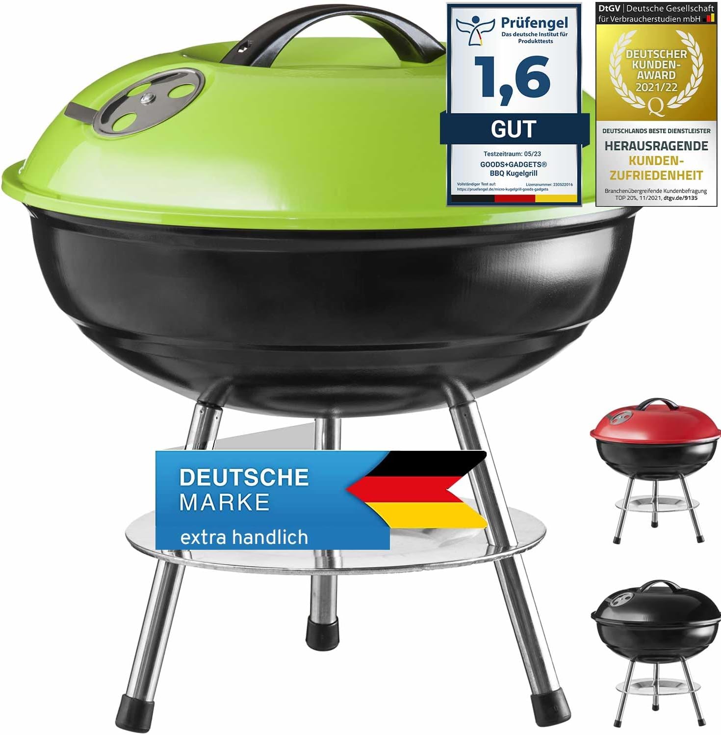 Micro BBQ Kugelgrill - Kompakter Holzkohle-Reisegrill für Camping