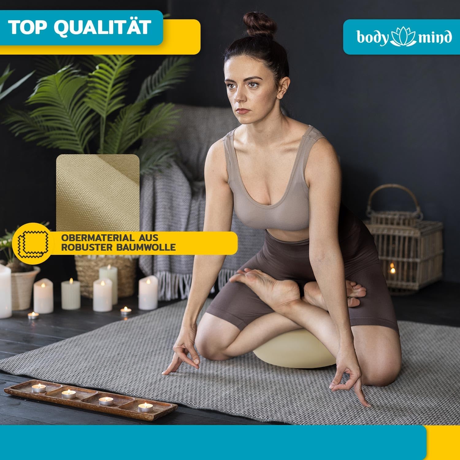 Yoga Meditationskissen - Ergonomisches Bodenkissen zur Entspannung