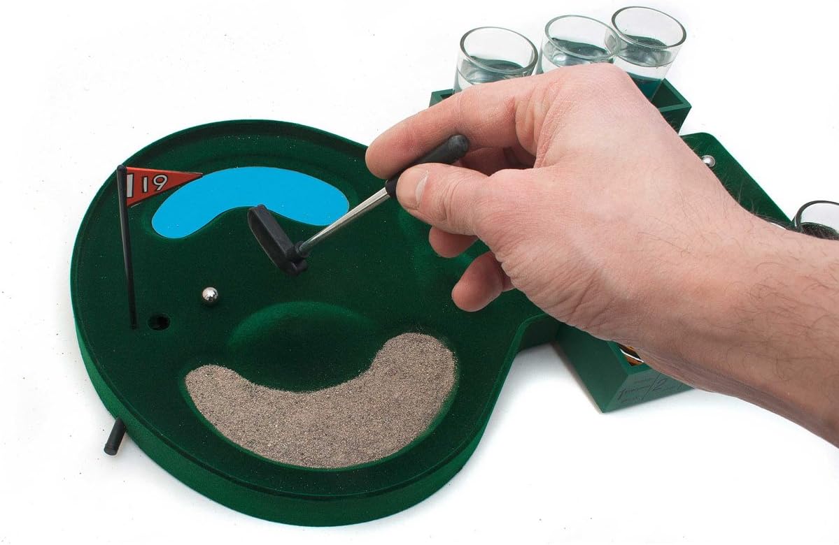 Golf Trinkspiel Set - Party-Saufspiel mit 6 Gläsern
