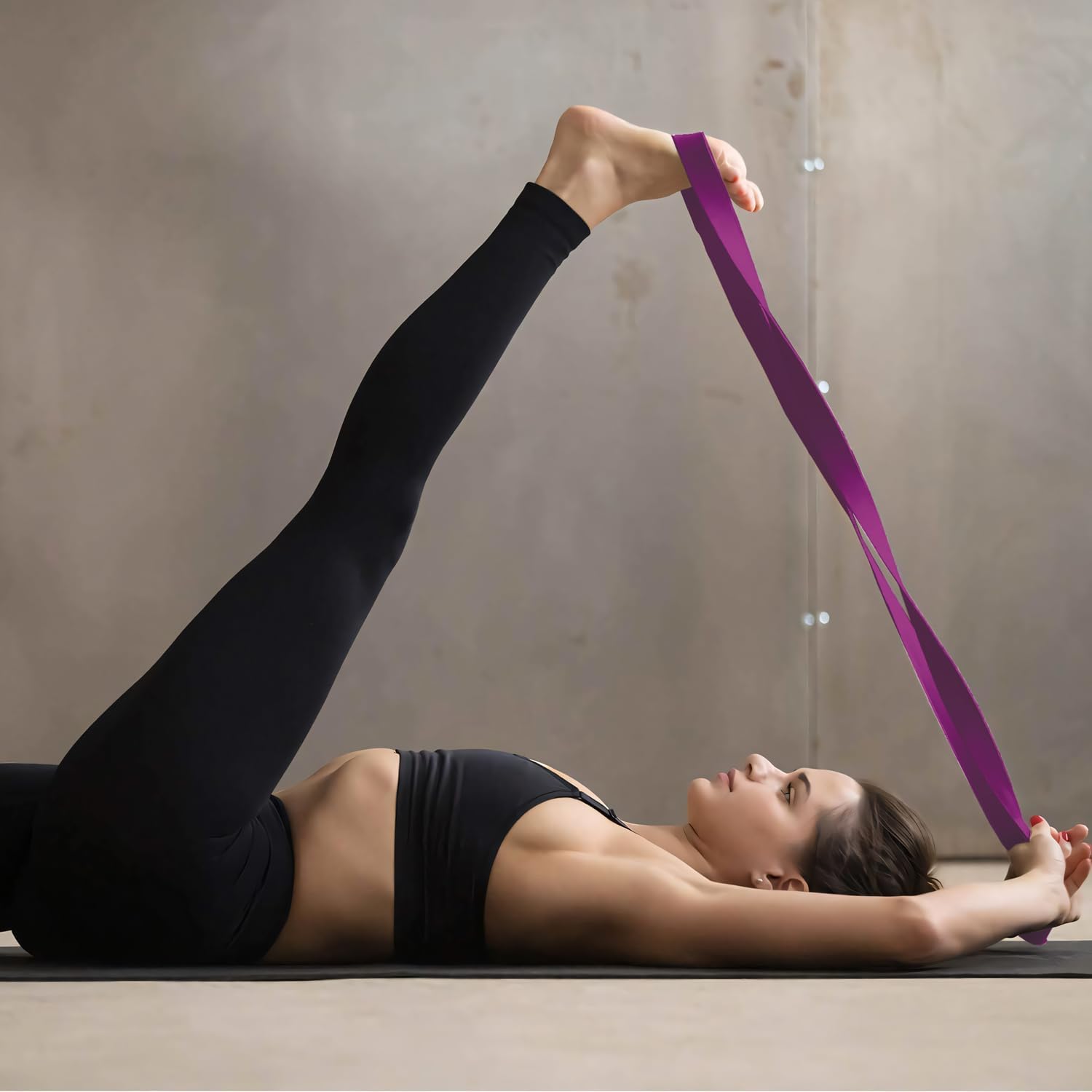 Yoga Gurt 250 cm mit Metall-D-Ring - Rutschfest & Langlebig