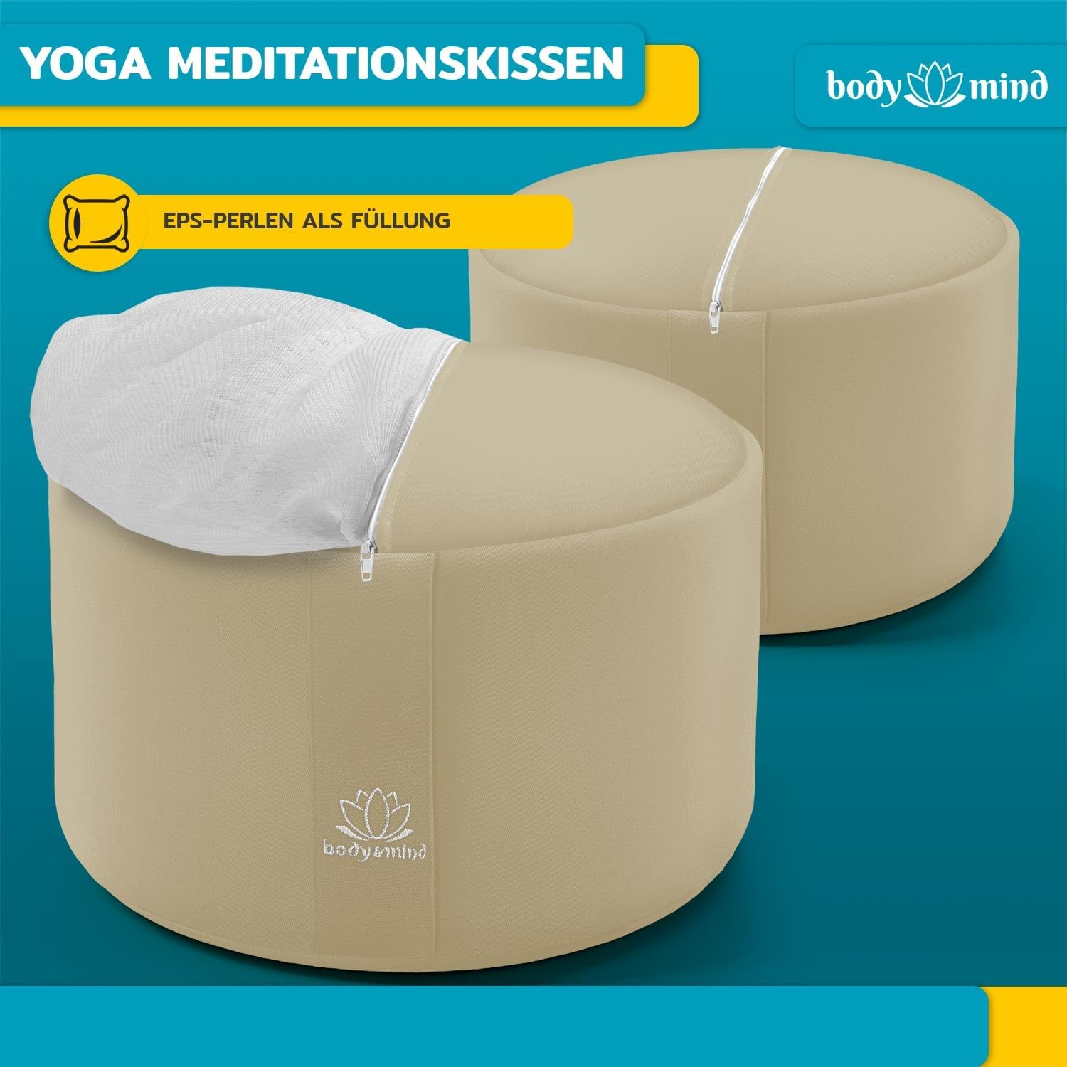 Yoga Meditationskissen - Ergonomisches Bodenkissen zur Entspannung