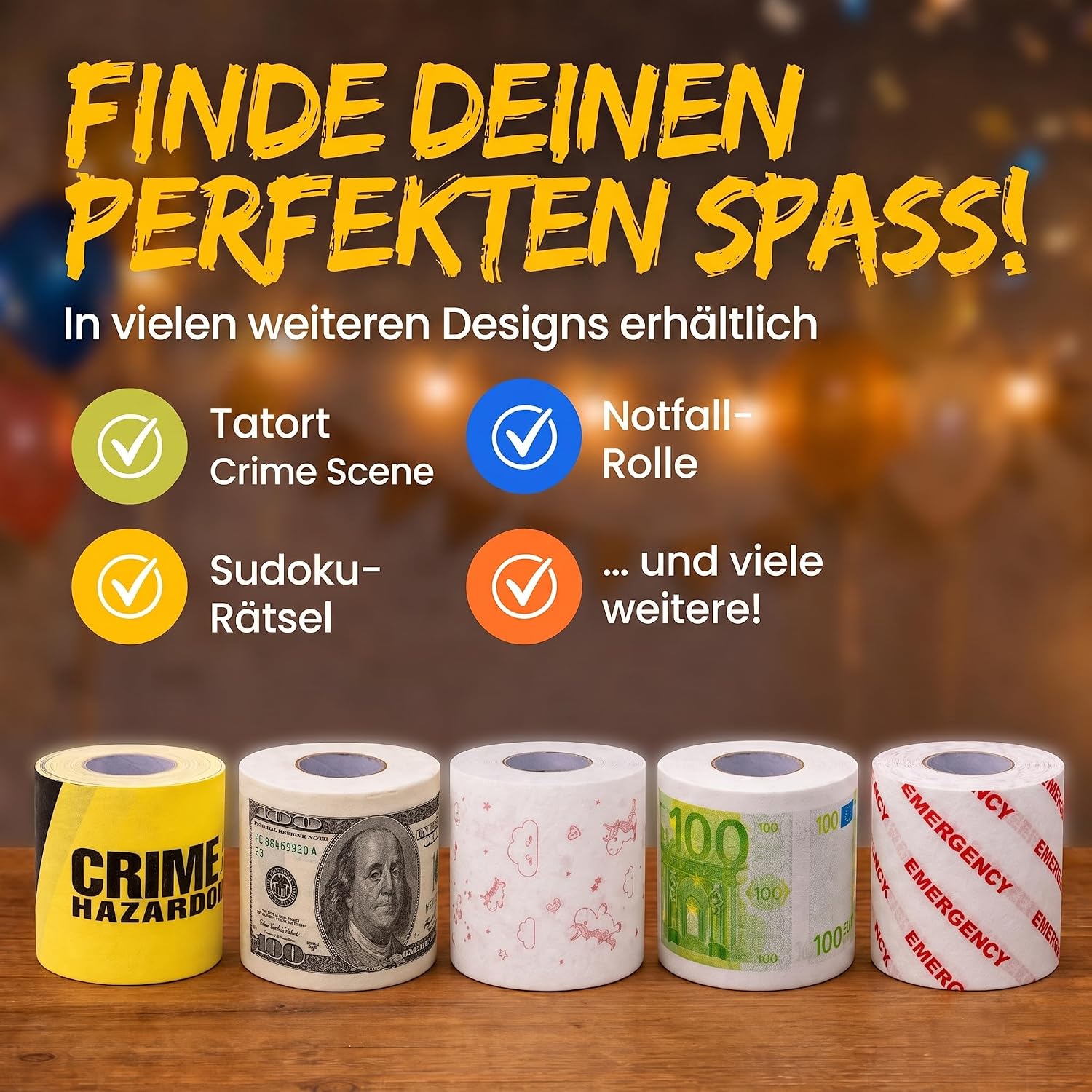 Crime Scene Toilettenpapier - Witziges Klopapier & Scherzartikel