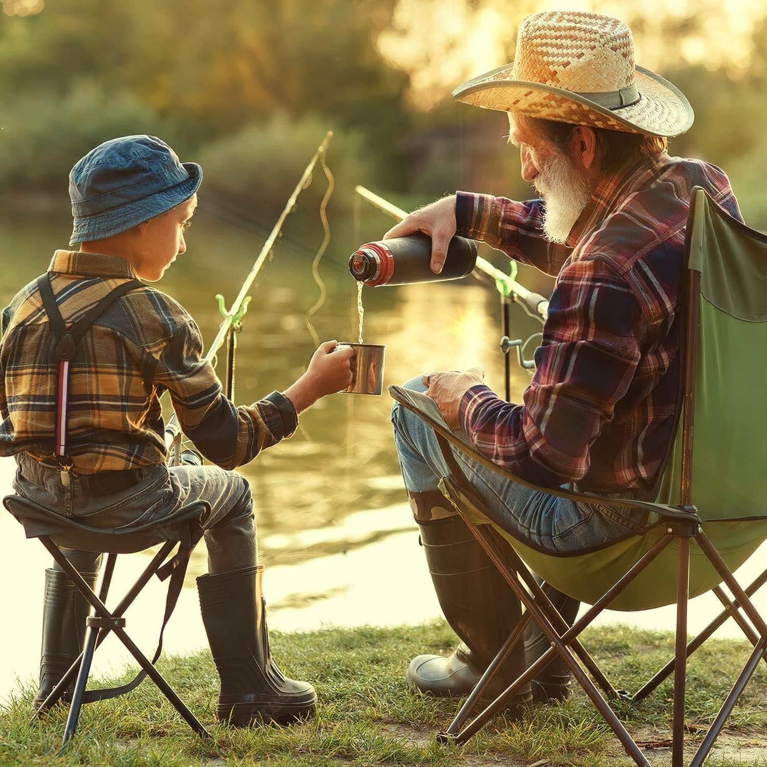 Camping-Hocker – Klappbarer Dreibeinhocker für Festivals & Outdoor