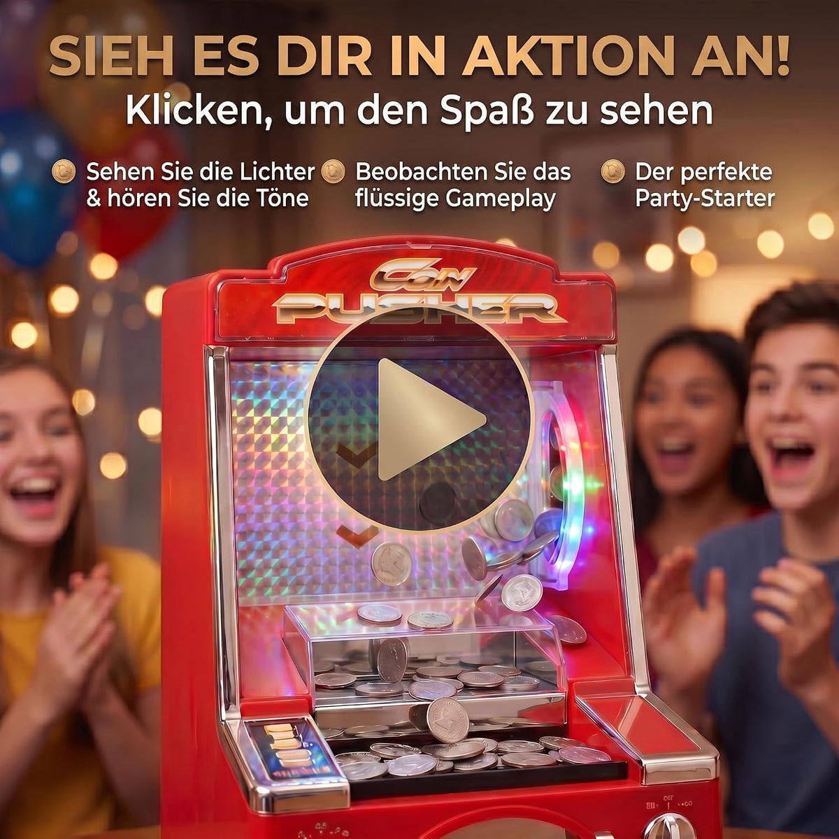 Mini Münzschieber - Elektrischer Coin Pusher Spielautomat