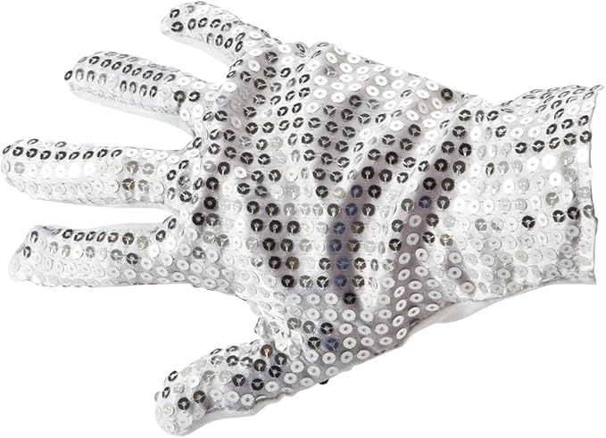 Michael Jackson Pailletten-Handschuh Silber Popstar Kostüm-Accessoire