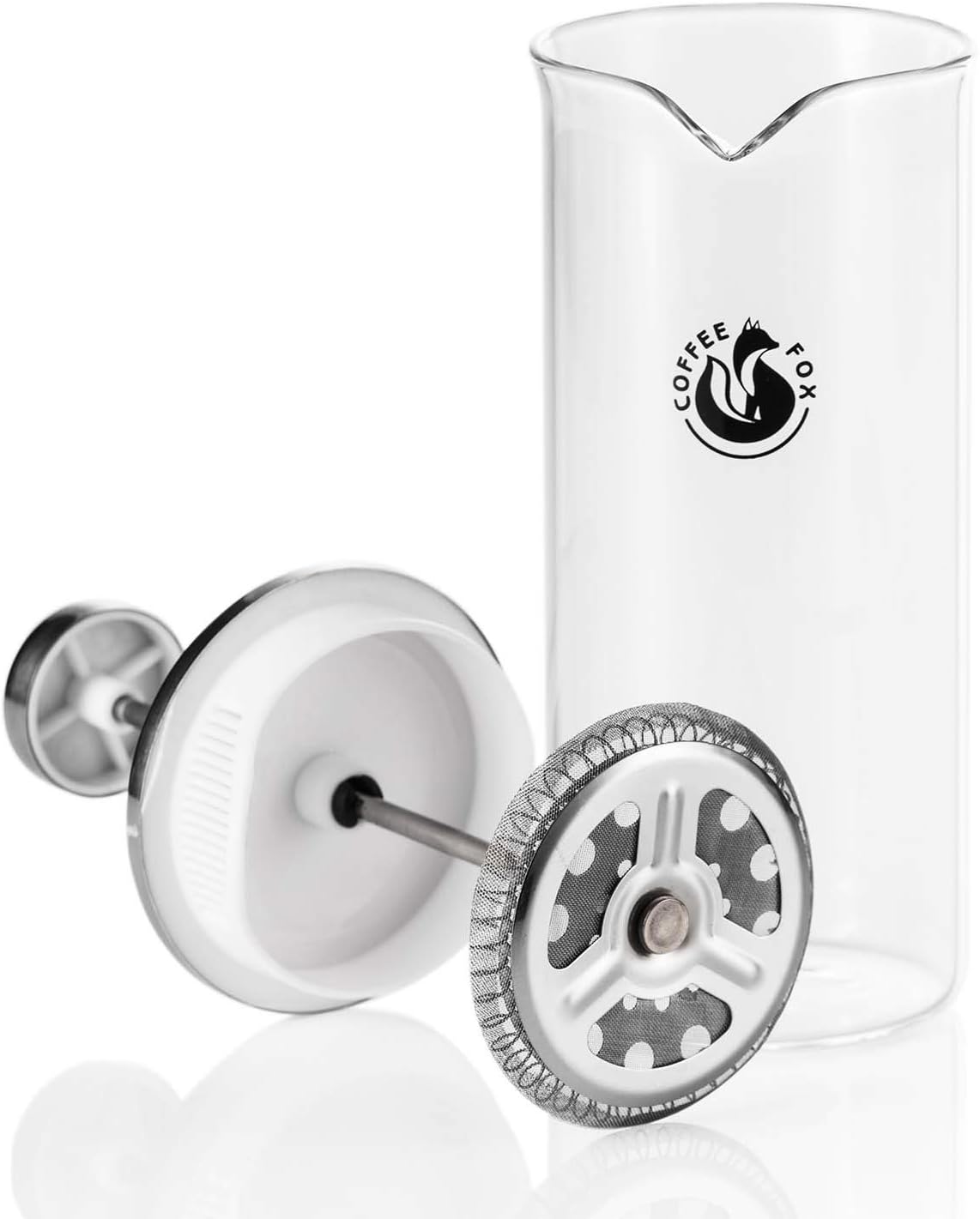 Manueller Milchaufschäumer aus Glas & French Press 450ml