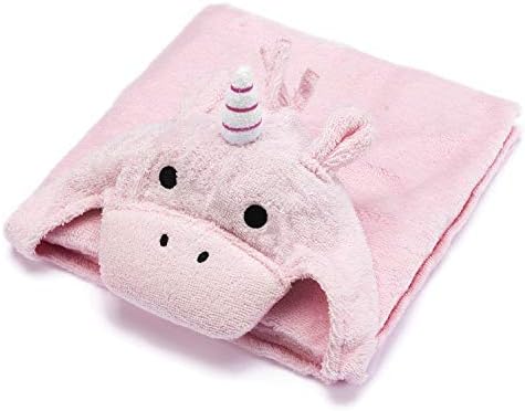 Einhorn Kapuzenhandtuch Baby - 100% Baumwolle Öko-Tex - 78x58 cm