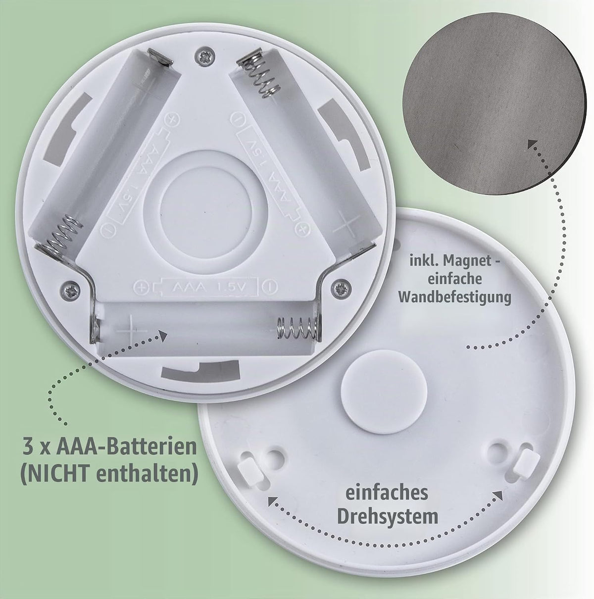 LED-Nachtlicht mit Bewegungsmelder & Sensor - Batteriebetrieben