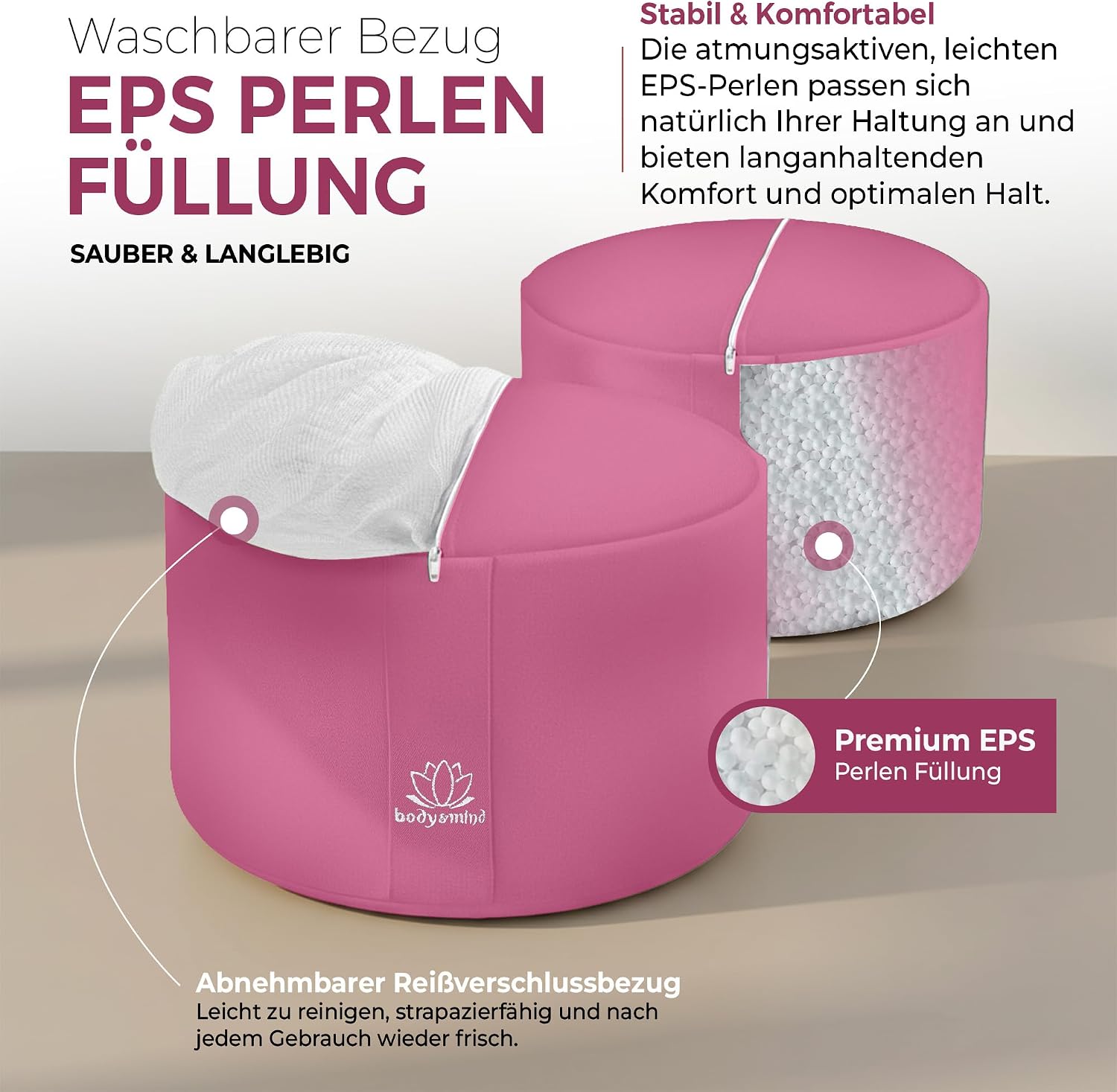 Yoga Meditationskissen - Ergonomisches Bodenkissen zur Entspannung