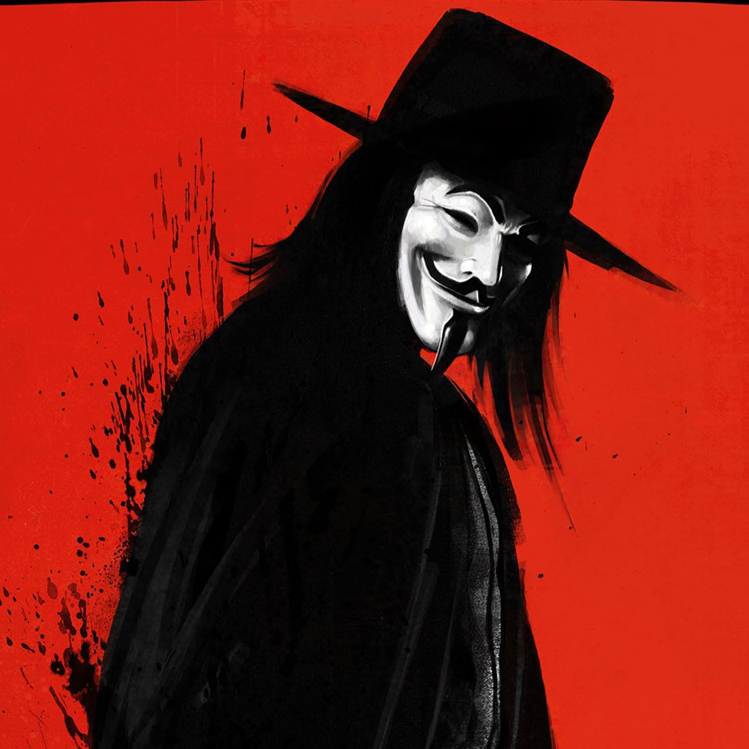 Anonymous Maske - V wie Vendetta Guy Fawkes Kostüm für Halloween