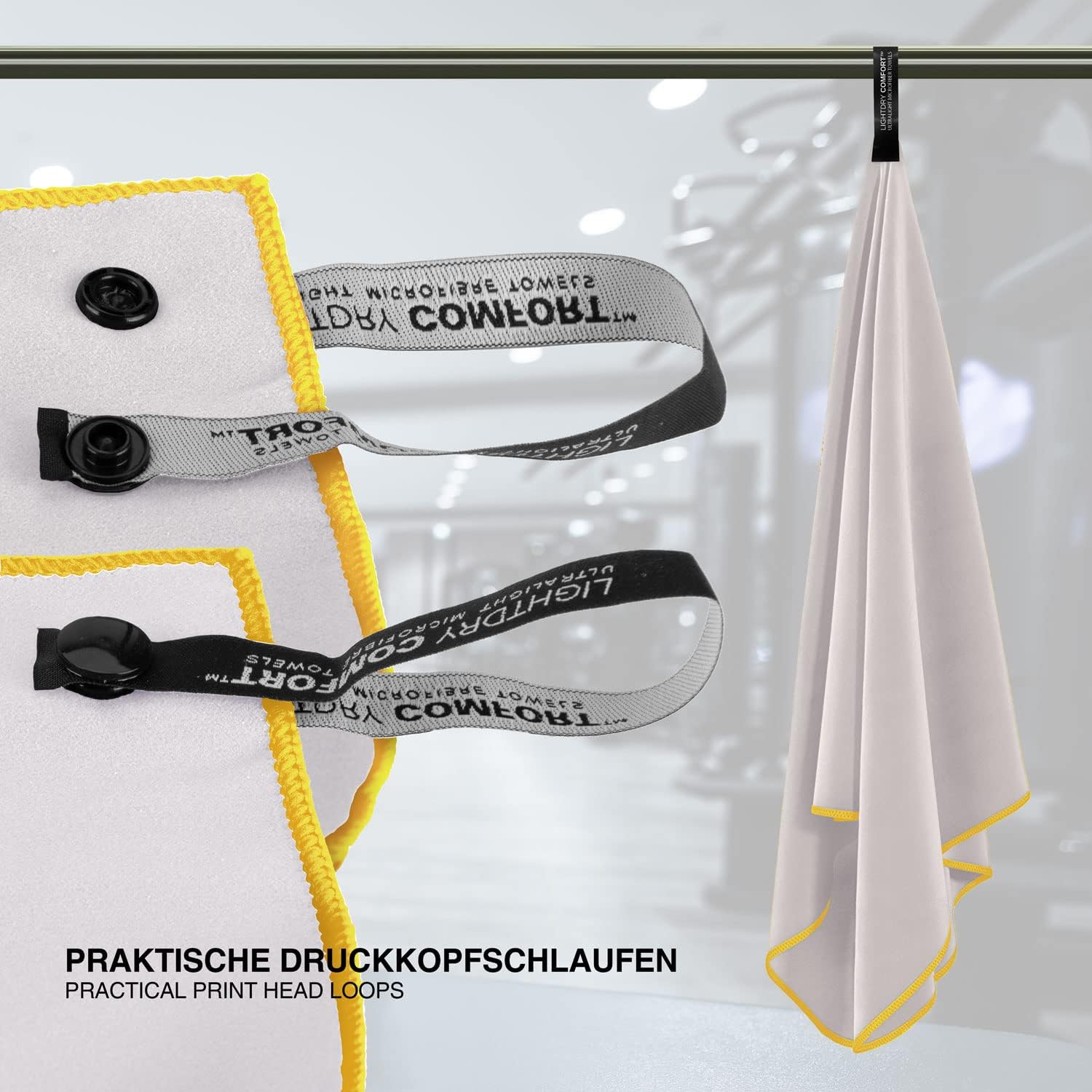 Mikrofaser Sporthandtuch 124x48cm - Schnelltrocknend & Kompakt