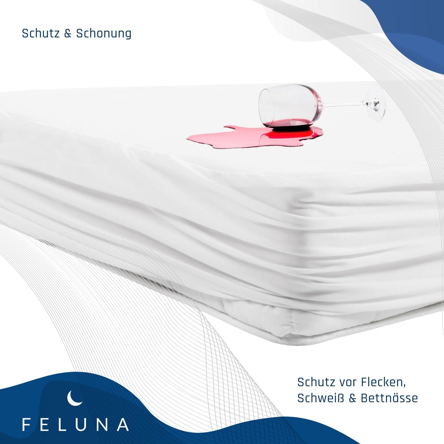 Molton Matratzenschoner 140x200cm - Wasserdichte Betteinlage
