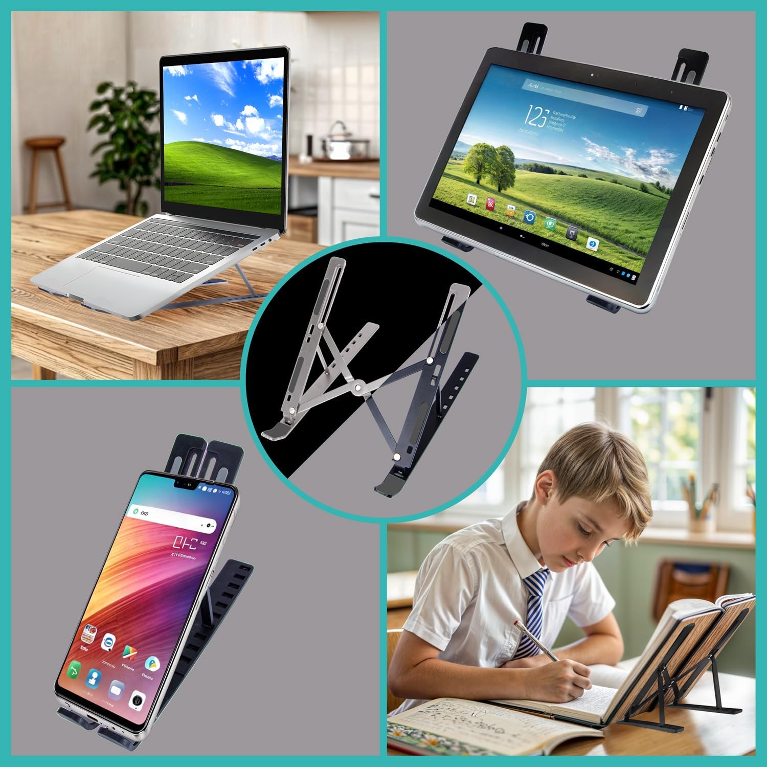 Ergonomische Laptophalterung – Faltbar & Höhenverstellbar