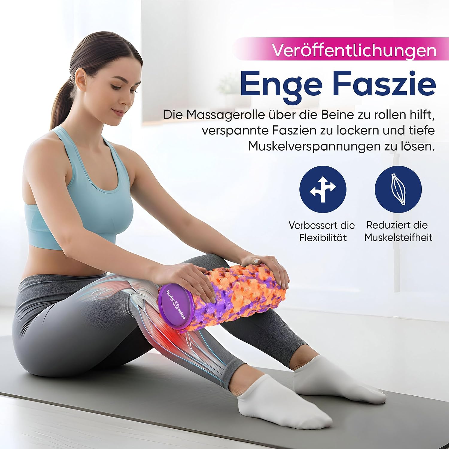 Body & Mind Faszienrolle – Massage-Rolle für Faszientraining