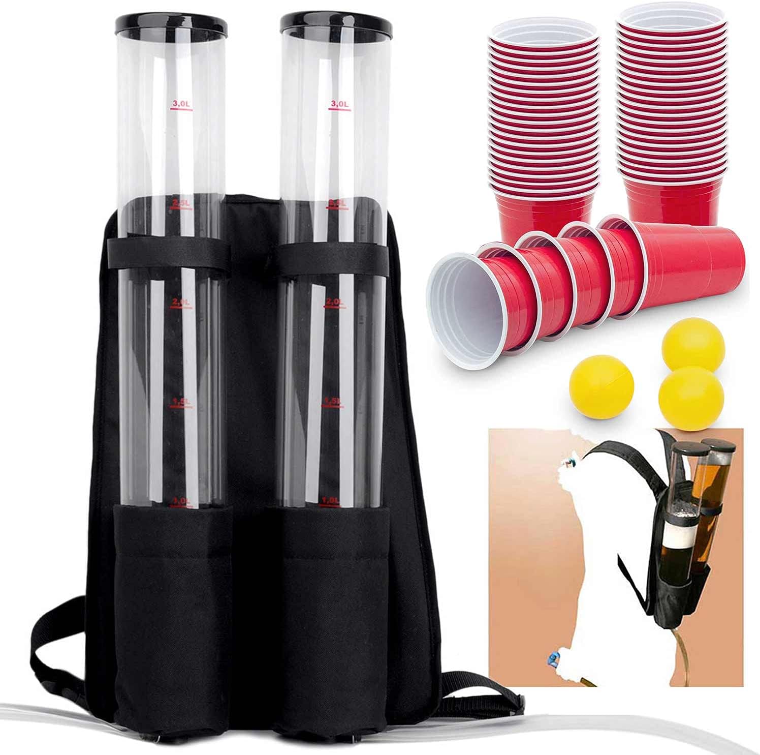 Bierrucksack Duo 6L - Mobiler Getränkerucksack für Partys & Festivals