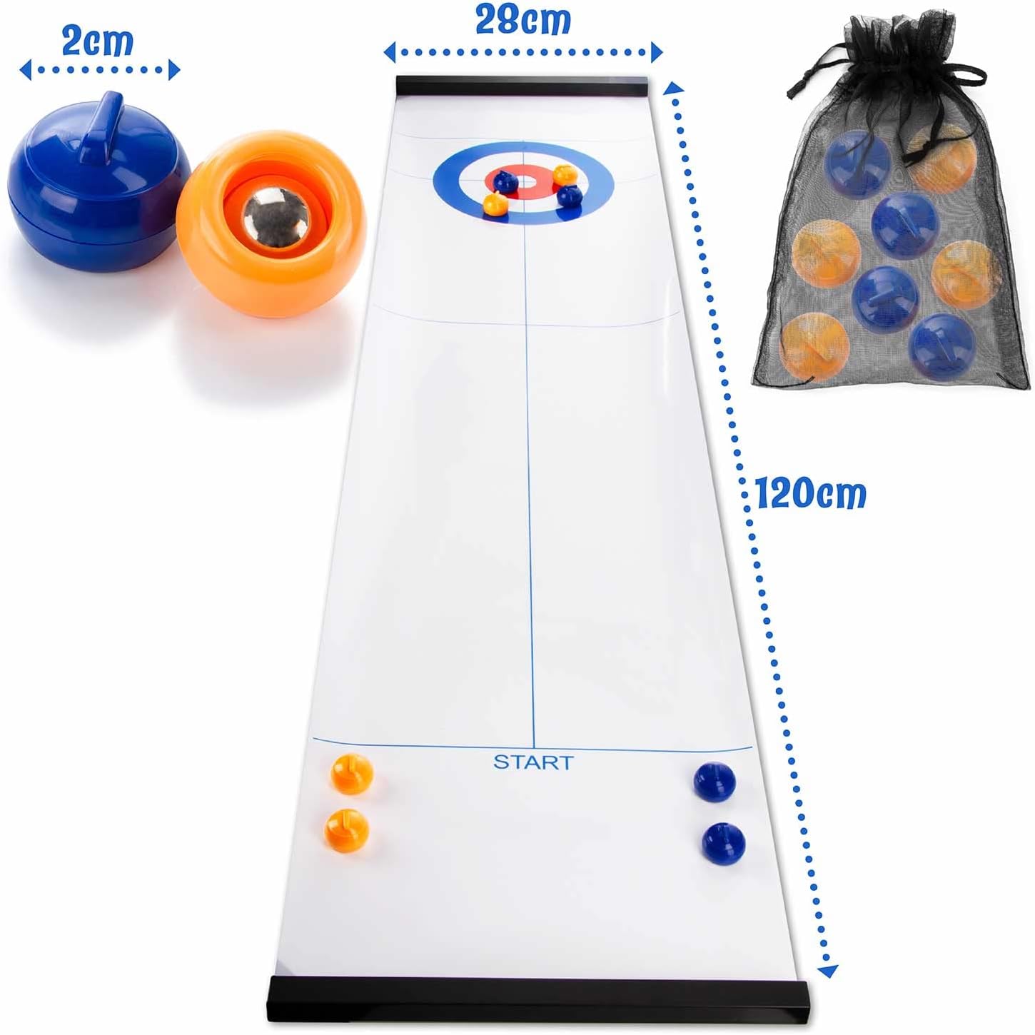 Curling Spiel Set - Tisch-Eisstockschießen & Shuffleboard für Familien