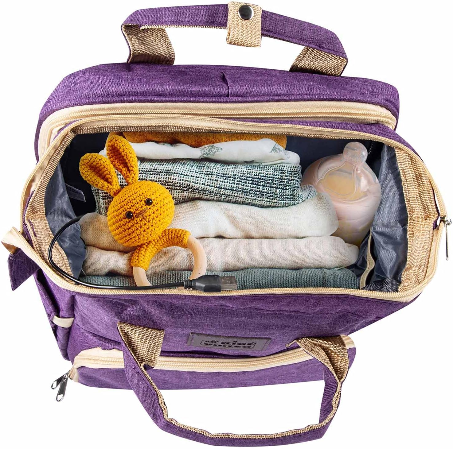 all Kids United® 2in1 Wickelrucksack & Reisebett – Premium Qualität