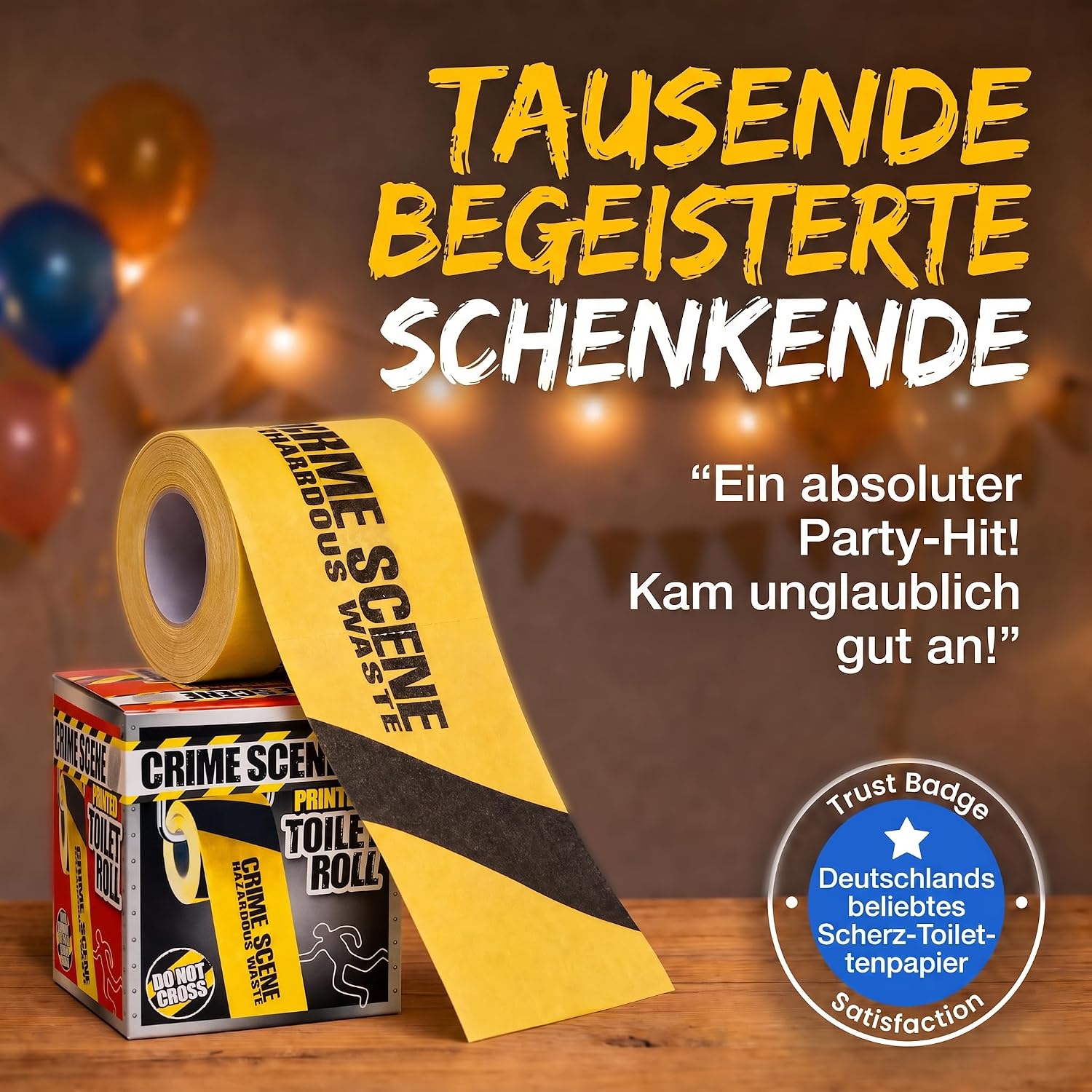 Crime Scene Toilettenpapier - Witziges Klopapier & Scherzartikel
