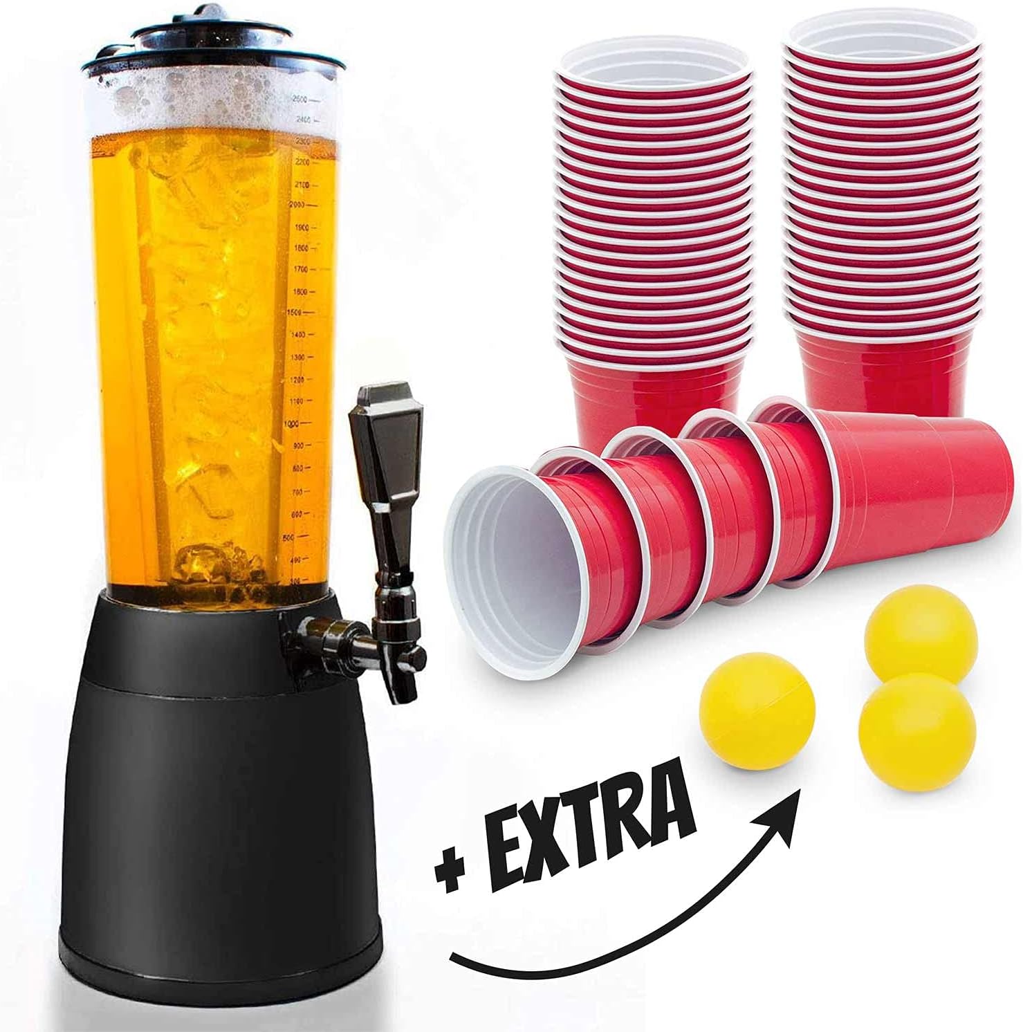 Biertower 4 Liter Biersäule – Zapf-Spender mit LED & Kühlung