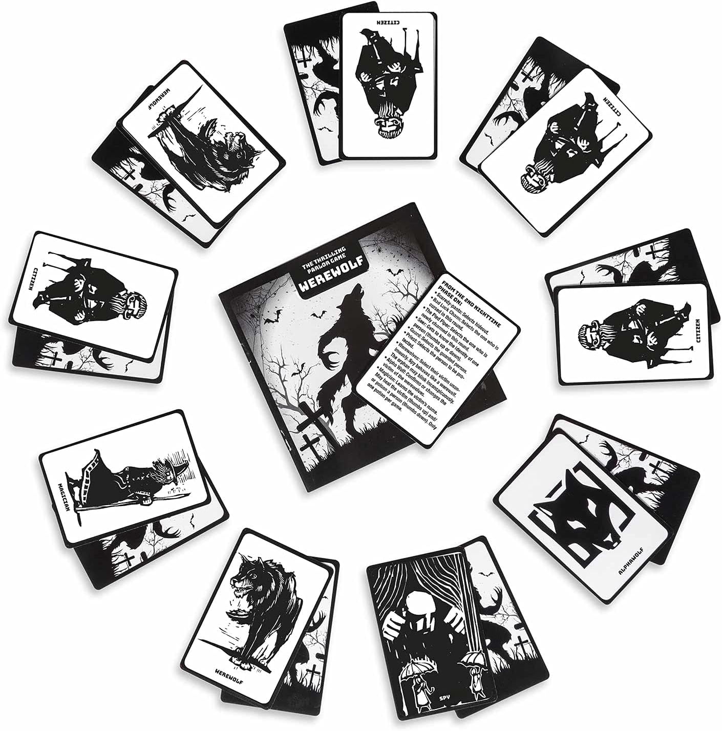 Werwolf Deluxe Edition - Gesellschaftsspiel für große Gruppen