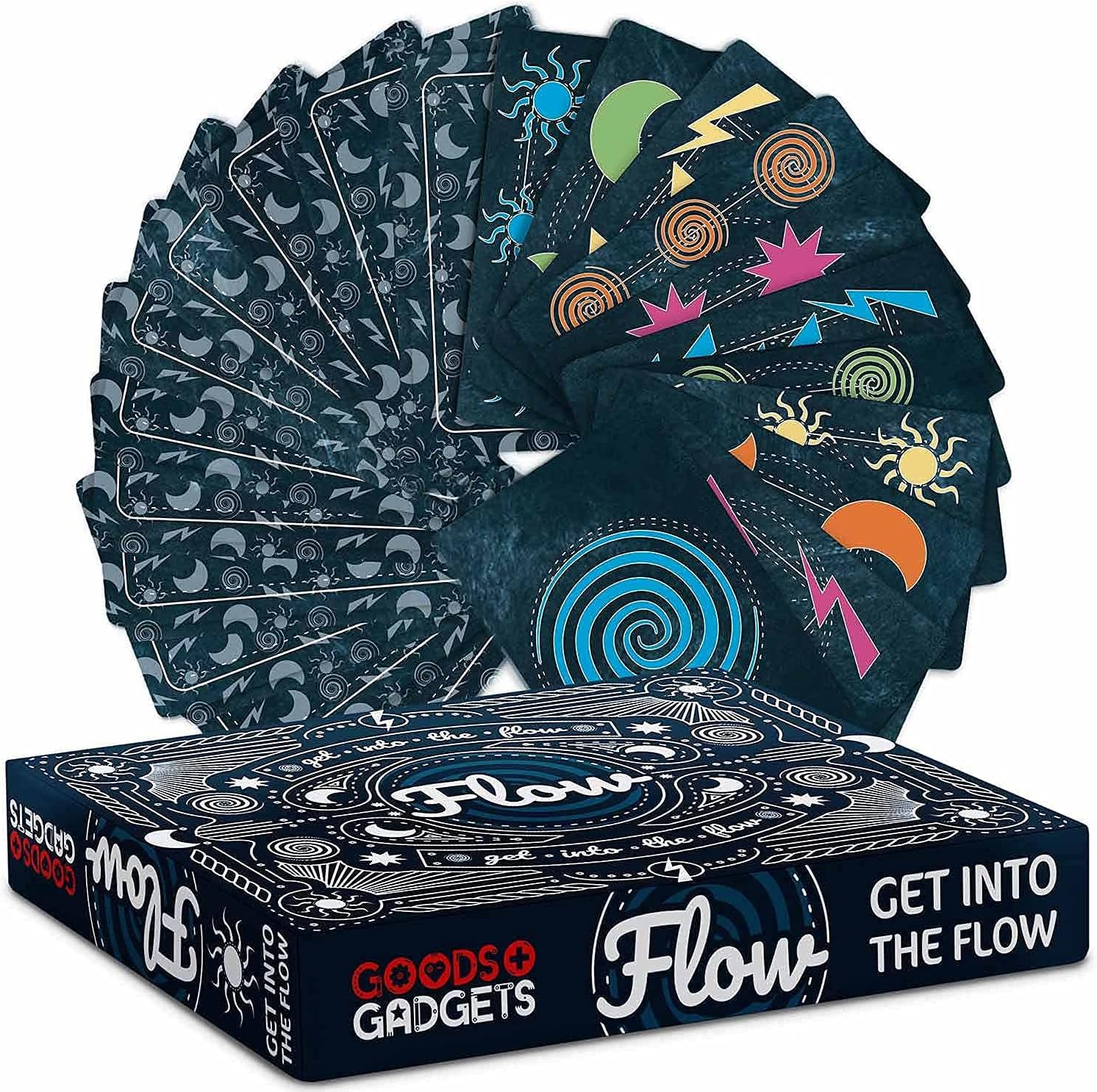 Flow Kartenspiel - Schnelles Party-Kartenspiel für 2-4 Personen