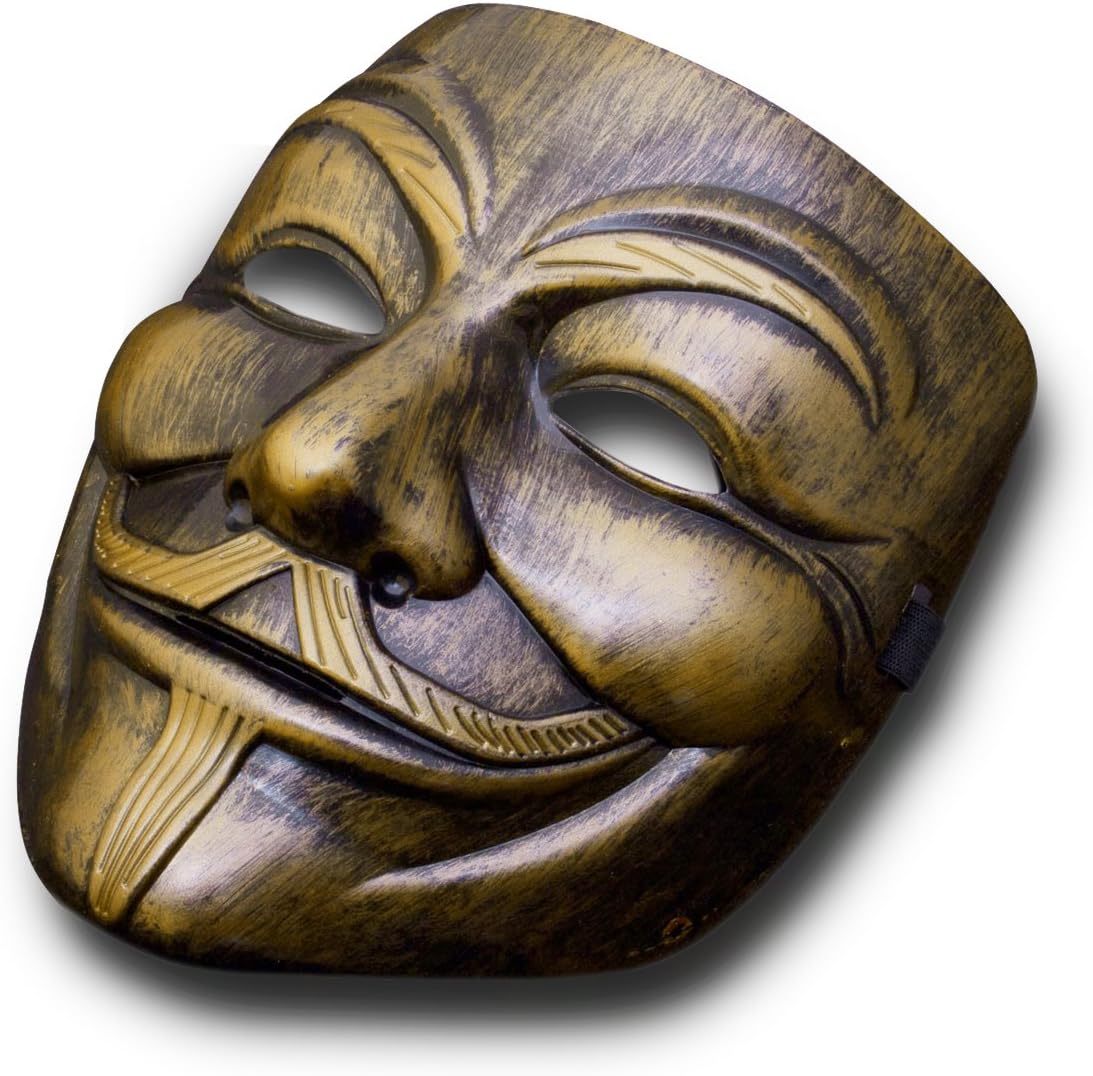 Anonymous Maske - V wie Vendetta Guy Fawkes Kostüm für Halloween