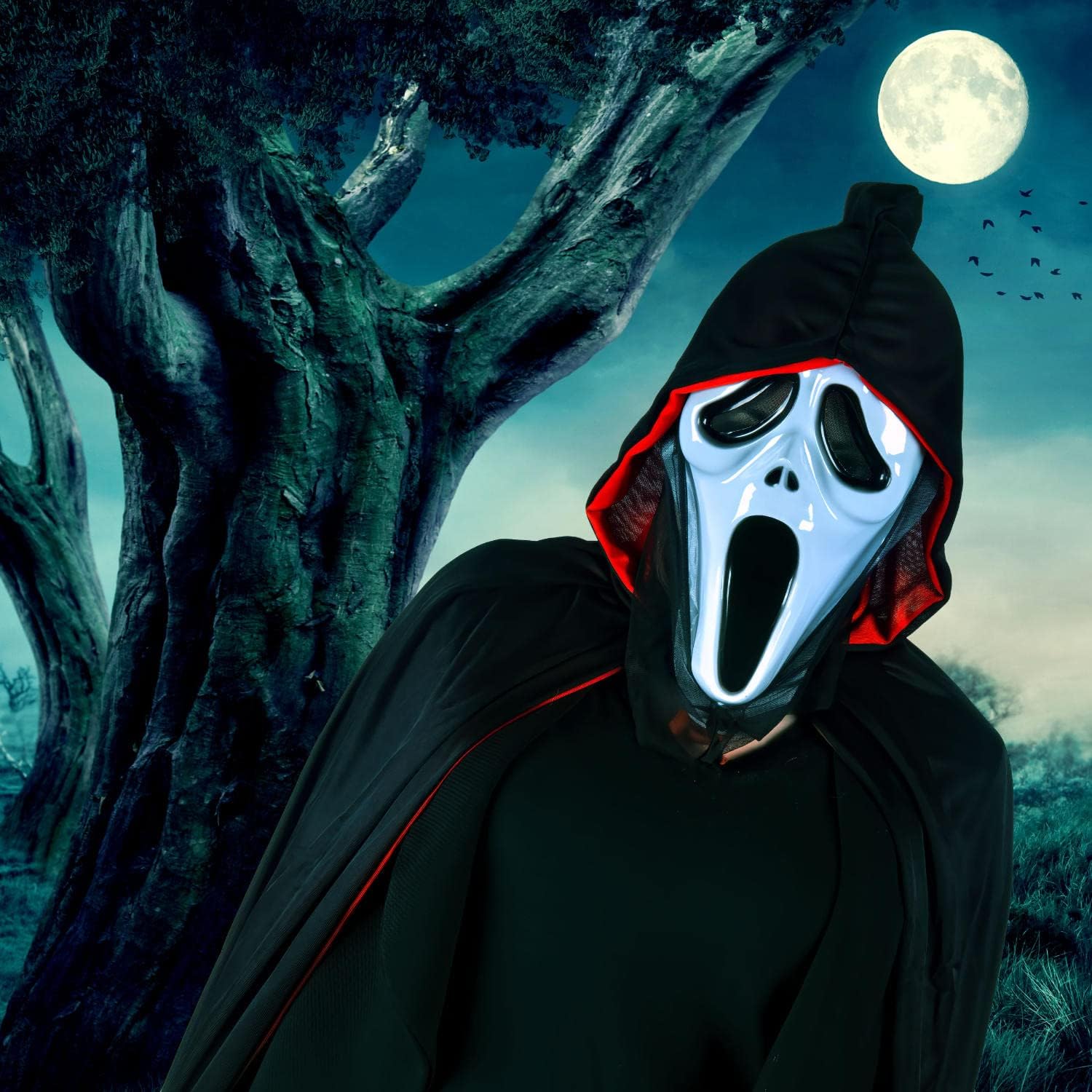 Vampir-Umhang für Kinder - Dracula Mantel & Halloween Kapuzencape