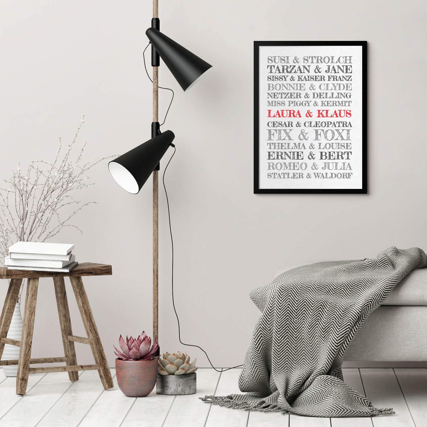 Personalisiertes Traumpaar Poster - Kunstdruck für Verliebte