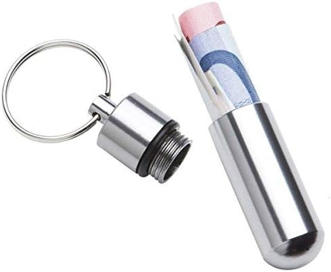 Wasserdichte Aluminium Pillendose für Schlüsselbund - Robust & Klein