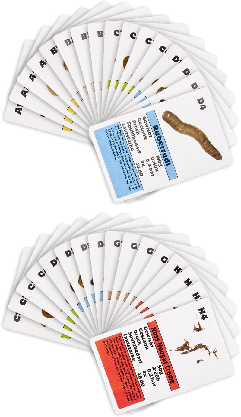 Fäkalien Quartett – Witziges Kartenspiel für Partys & Geschenkideen