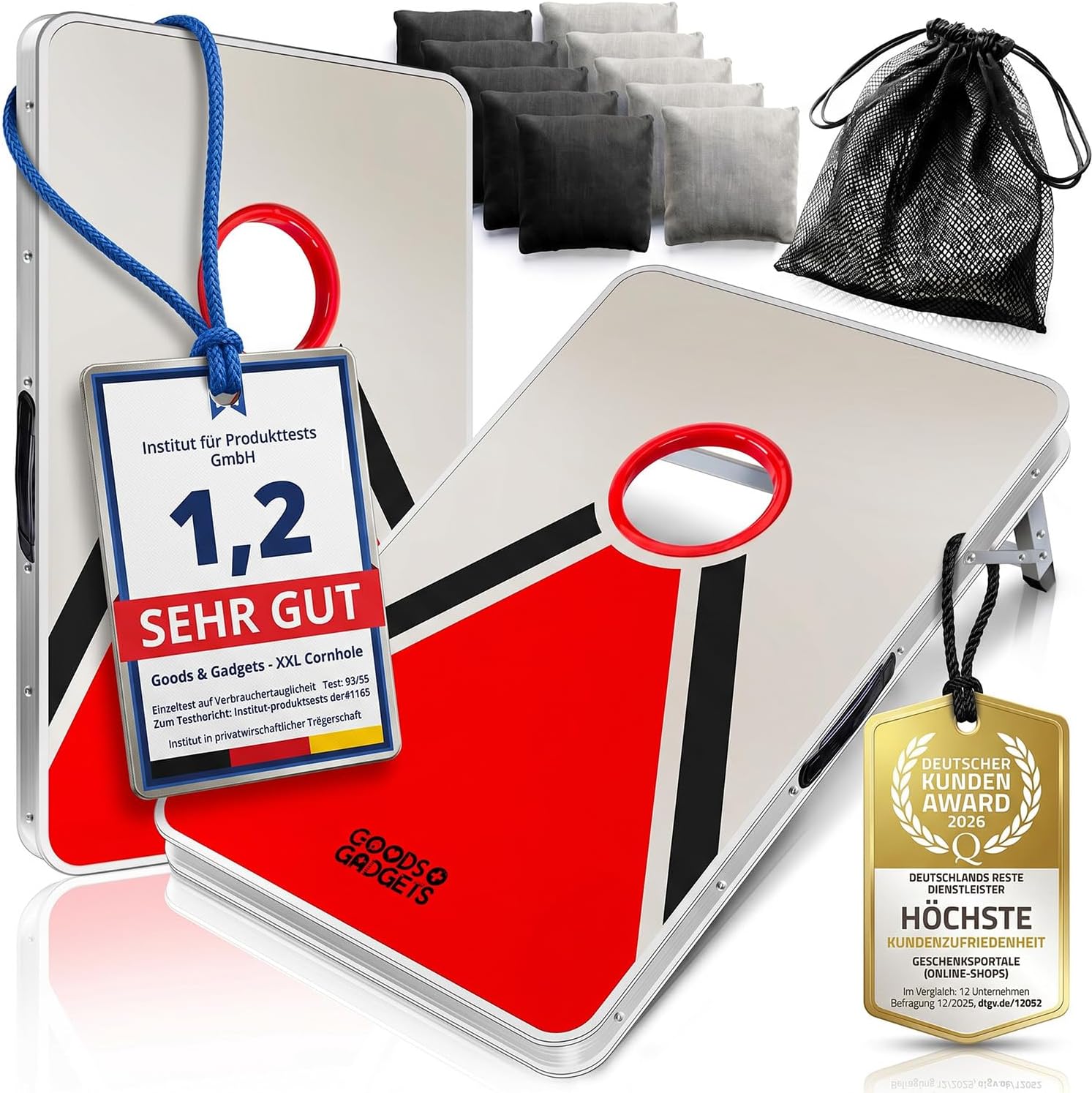 XXL Cornhole-Spiel Aluminium – Robustes Outdoor Wurfspiel