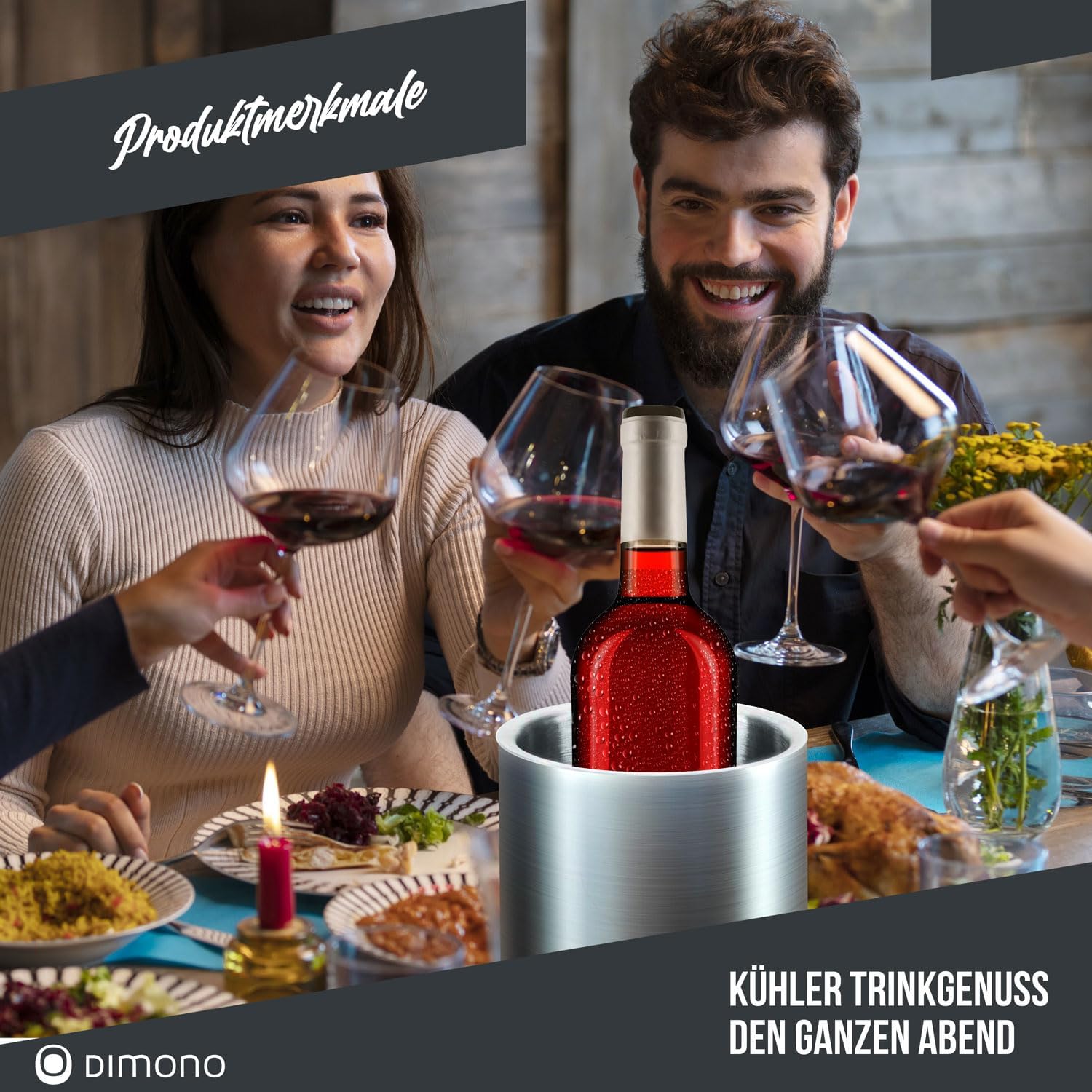 Edelstahl Flaschenkühler - Doppelwandiger Wein- & Sektkühler