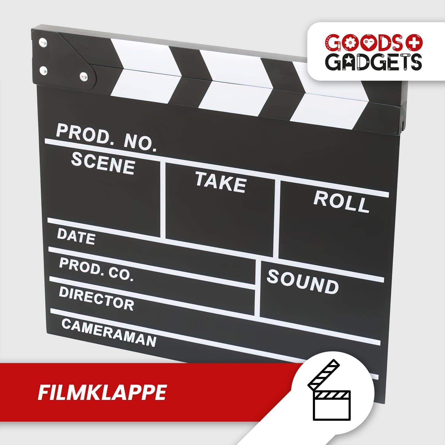 Filmklappe aus Holz - Regieklappe für Filmfans - 30x27 cm