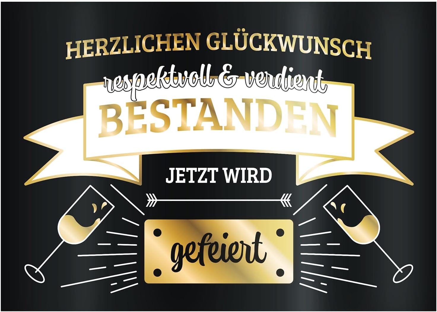 3x Flaschenetikett Verdient Bestanden – Geschenk für Prüfungen